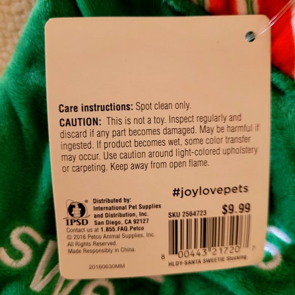 Time For Joy Set of 2 Red and Gray Christmas Stockings for Dogs New with Tags - Picture 4 of 4